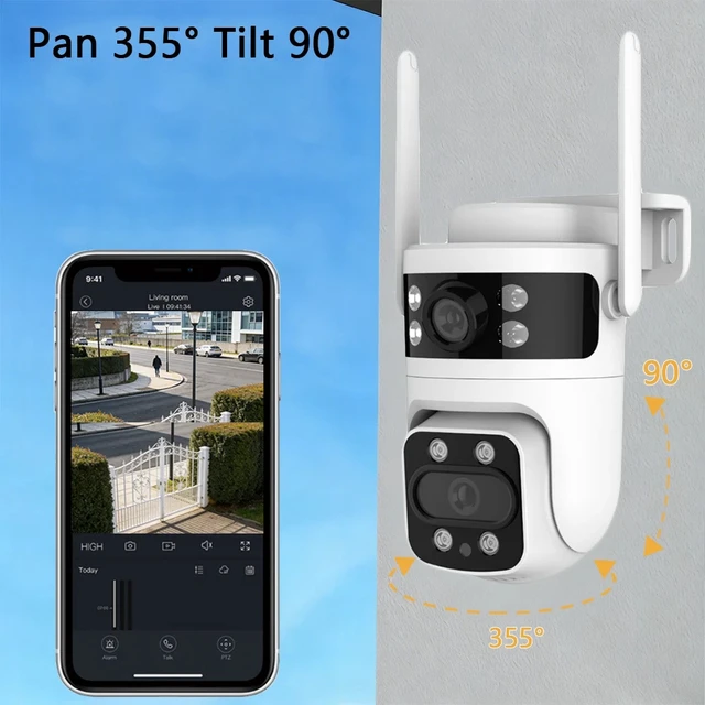Alt view image 3 of 7 - boykeep Outdoor Camera 6MP Dual Lens 2.4G Wireless WIFI Smart Home IR Cam 3PCS
