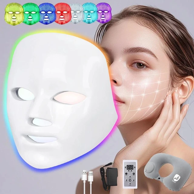 Main image of 7 Colors Photon Facial LED Mask Red Light Therapy Anti Aging Face Beauty Mask