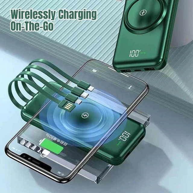 Alt view image 4 of 7 - 90000mAh Wireless Power Bank Fast Charging 4USB External Battery Backup Charger