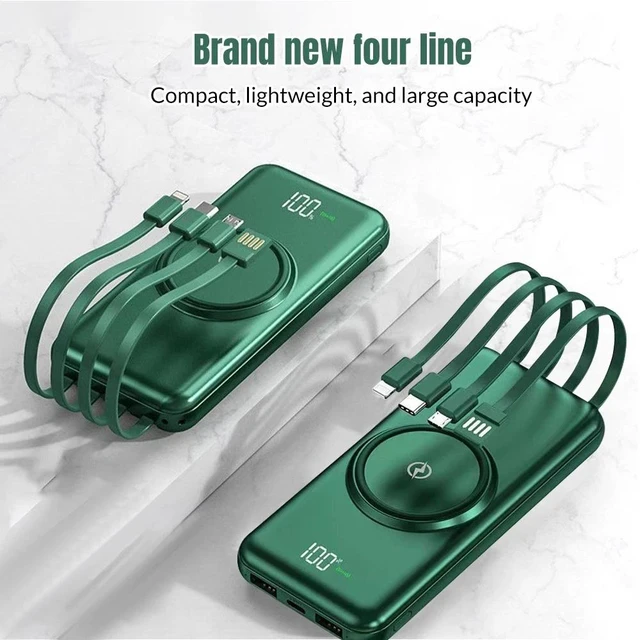 Alt view image 6 of 7 - 90000mAh Wireless Power Bank Fast Charging 4USB External Battery Backup Charger