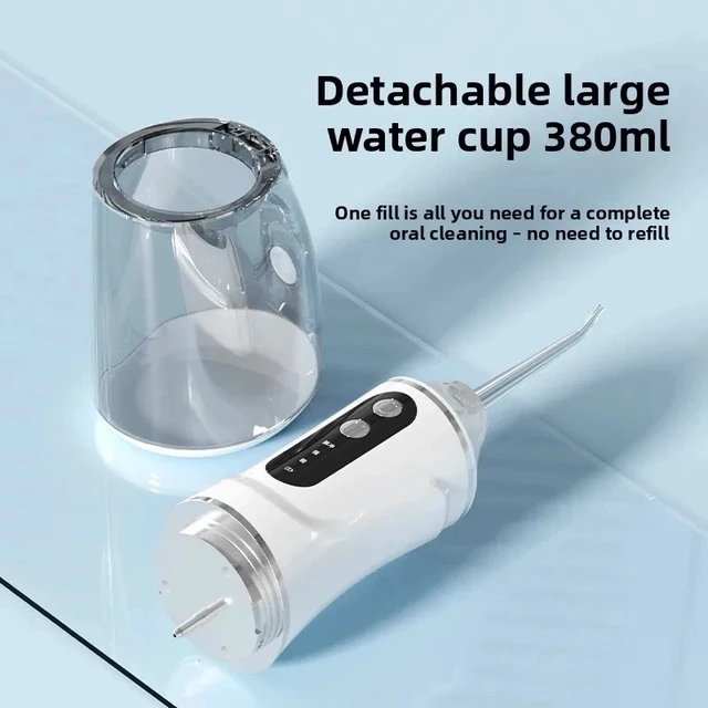 Alt view image 6 of 7 - 380ML Smart Electric Oral Irrigator Water Flosser Portable Rechargeable Dental