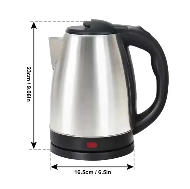 Alt view image 4 of 7 - 1000W Electric Tea Kettle Coffee Pot Hot Water Fast Boil Stainless Steel 2.0L
