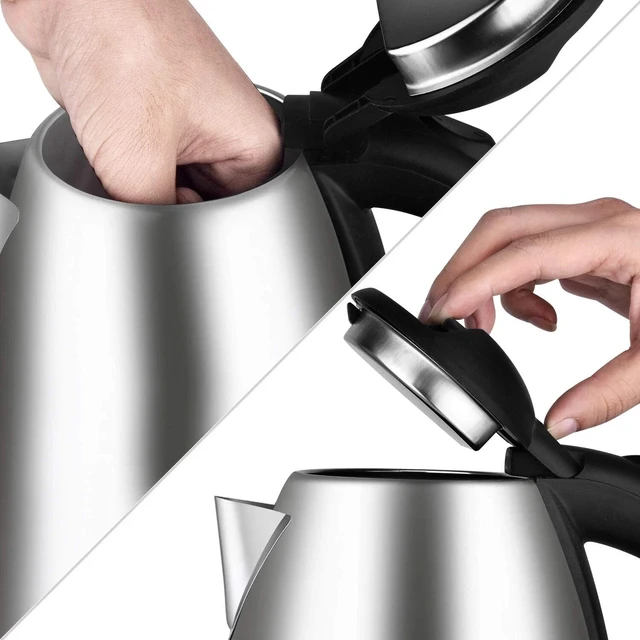 Alt view image 5 of 7 - 1000W Electric Tea Kettle Coffee Pot Hot Water Fast Boil Stainless Steel 2.0L