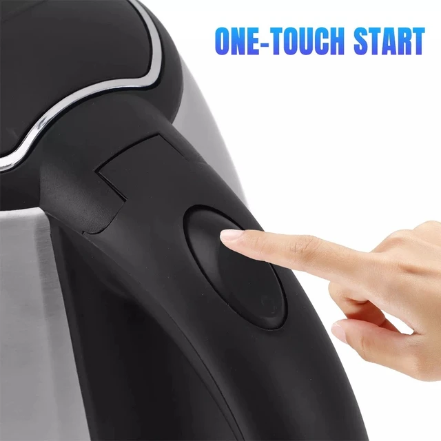 Alt view image 6 of 7 - 1000W Electric Tea Kettle Coffee Pot Hot Water Fast Boil Stainless Steel 2.0L