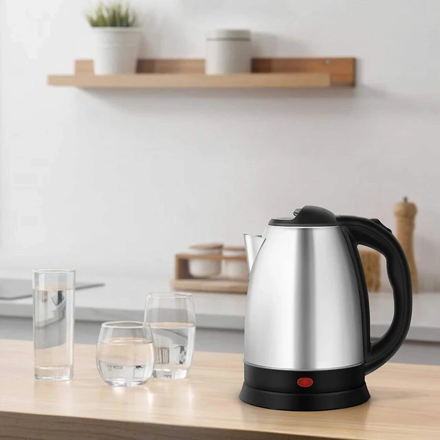 Alt view image 7 of 7 - 1000W Electric Tea Kettle Coffee Pot Hot Water Fast Boil Stainless Steel 2.0L