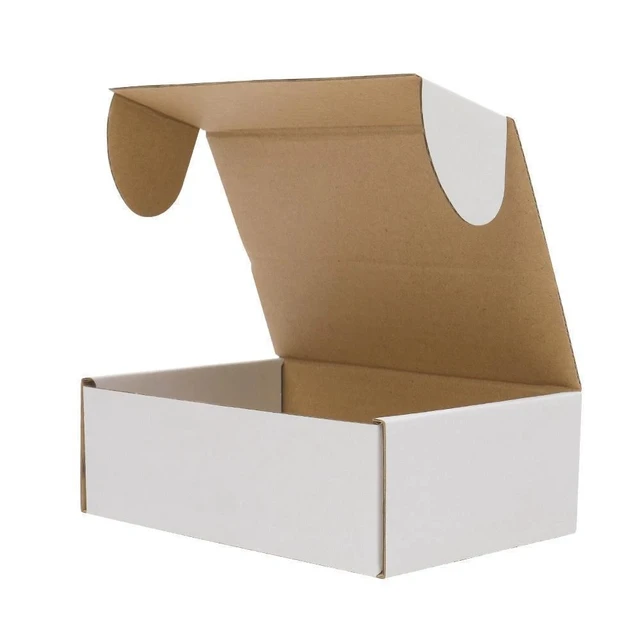 Alt view image 2 of 7 - 50 - 6x4x2 White Corrugated Shipping Mailer Carton Packing Fold Box