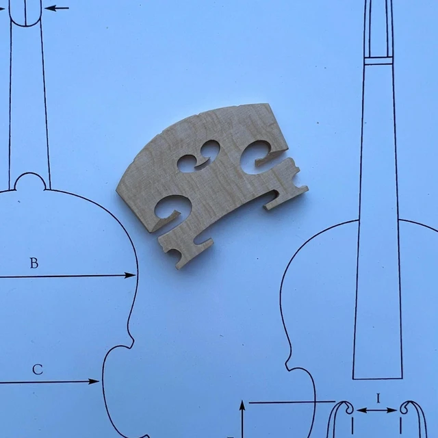 Alt view image 5 of 7 - Pre-Fitted 4/4 Size Violin Bridge Free US Shipping High Quality Maple Wood