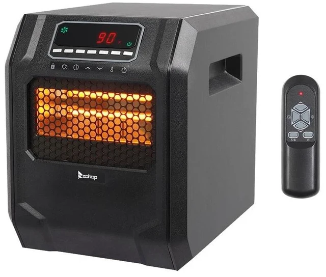 Main image of Home Portable Electric Infrared Space Heater 1500W Timer Remote Control Black