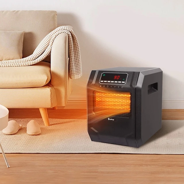 Alt view image 4 of 7 - Home Portable Electric Infrared Space Heater 1500W Timer Remote Control Black