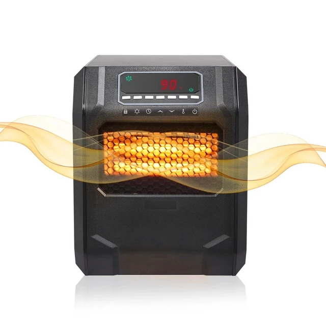 Alt view image 5 of 7 - Home Portable Electric Infrared Space Heater 1500W Timer Remote Control Black