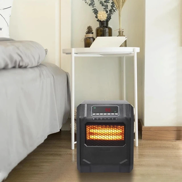 Alt view image 6 of 7 - Home Portable Electric Infrared Space Heater 1500W Timer Remote Control Black