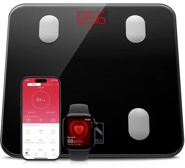 Main image of Smart Scale for Body Weight, BMI & Body Fat, 13 Metrics, Black, FSA Eligible HSA