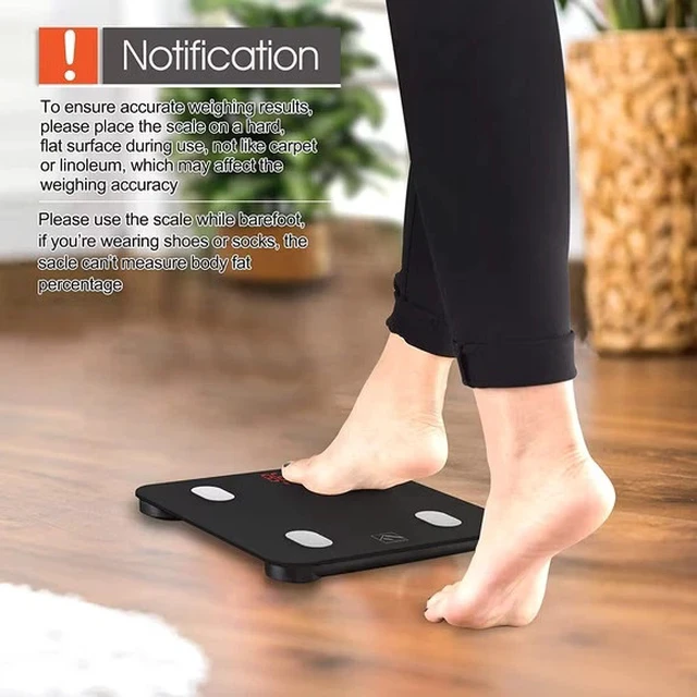 Alt view image 7 of 7 - Smart Scale for Body Weight, BMI & Body Fat, 13 Metrics, Black, FSA Eligible HSA