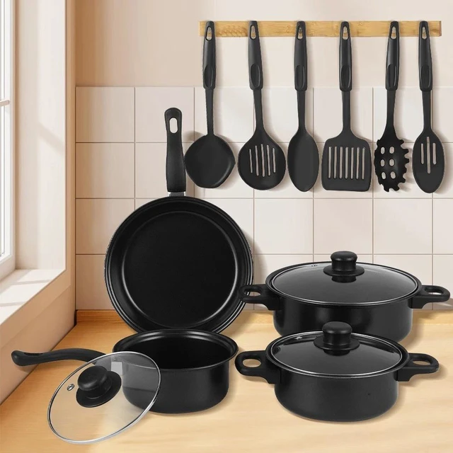 Main image of 13 Pieces Kitchen Pots & Pans Set Nonstick Cookware Set Hot Pot & Frying pan