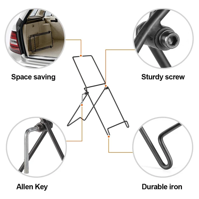 Alt view image 4 of 7 - Pair Solar Panel Fixed Bracket Mount Portable Carbon Steel Bracket Foldable