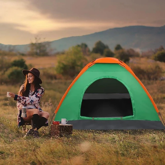 Main image of New 2 People Family Outdoor Waterproof Tent Camping Hiking with Carrying Bag