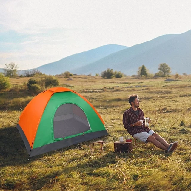 Alt view image 2 of 7 - New 2 People Family Outdoor Waterproof Tent Camping Hiking with Carrying Bag