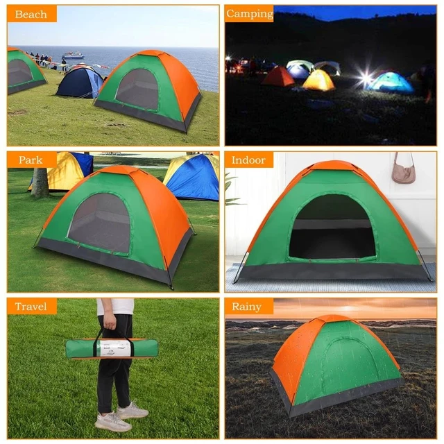 Alt view image 6 of 7 - New 2 People Family Outdoor Waterproof Tent Camping Hiking with Carrying Bag
