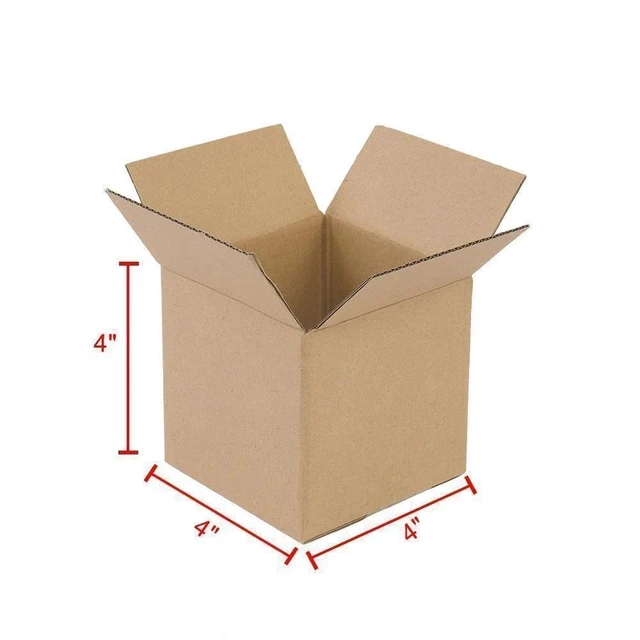 Alt view image 2 of 7 - 100 4x4x4 Cardboard Paper Boxes Mailing Packing Shipping Box Corrugated Carton