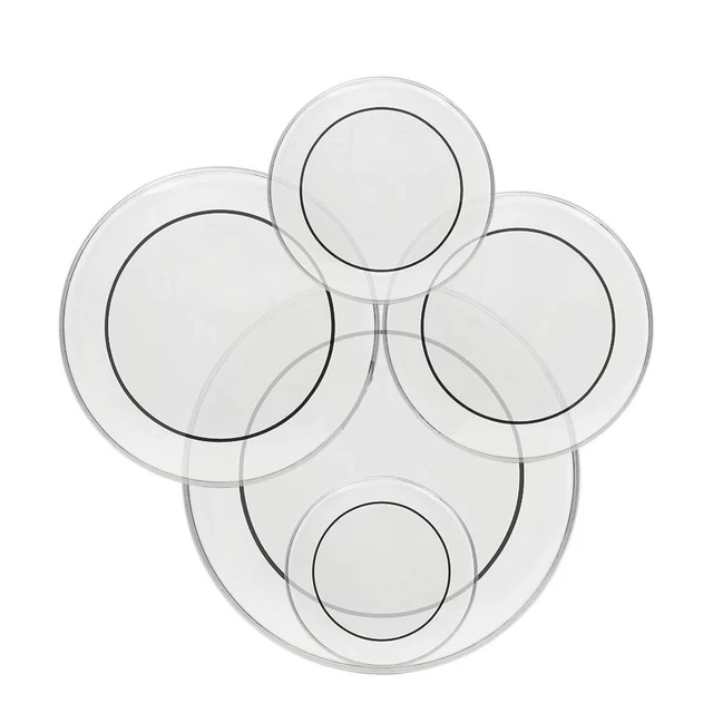 Alt view image 2 of 7 - PET Clear Drum Head Pack Standard - 22", 16", 14", 13", 12"