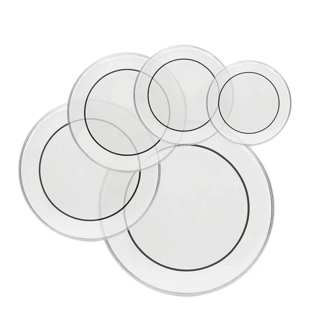 Alt view image 3 of 7 - PET Clear Drum Head Pack Standard - 22", 16", 14", 13", 12"