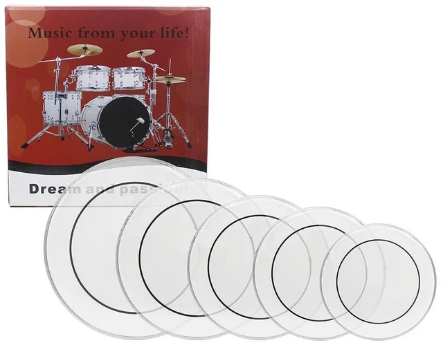 Alt view image 4 of 7 - PET Clear Drum Head Pack Standard - 22", 16", 14", 13", 12"