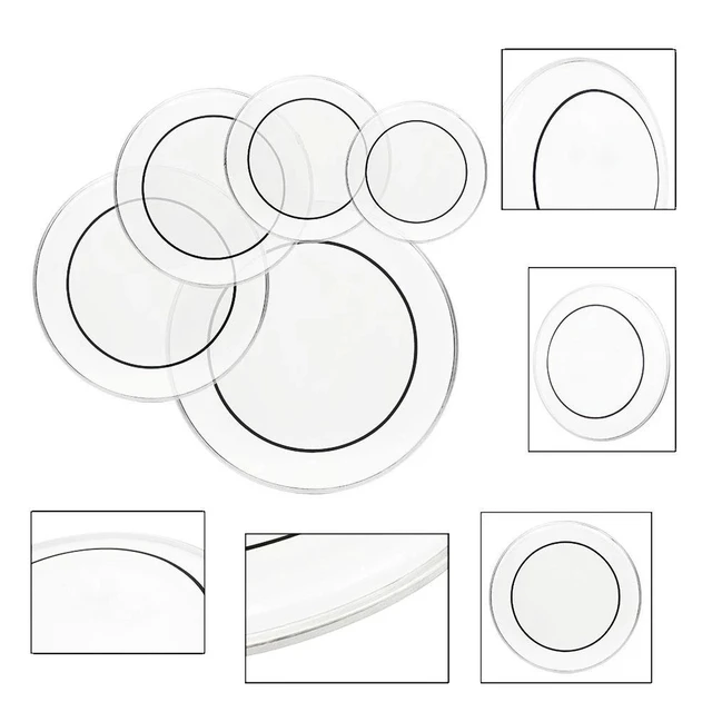 Alt view image 7 of 7 - PET Clear Drum Head Pack Standard - 22", 16", 14", 13", 12"