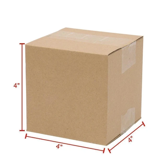 Alt view image 6 of 7 - 100 4x4x4 Cardboard Paper Boxes Mailing Packing Shipping Box Corrugated Carton