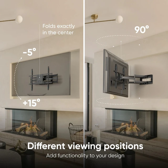 Alt view image 3 of 7 - ONKRON TV Wall Mount for 42''- 110'' TVs up to 220 lbs Swivel & Tilt Full Motion
