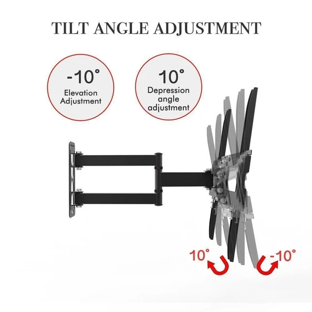 Alt view image 5 of 7 - Home Full Motion Video TV Wall Mount Bracket 32 36 37 42 43 46 50 55 60" LCD LED