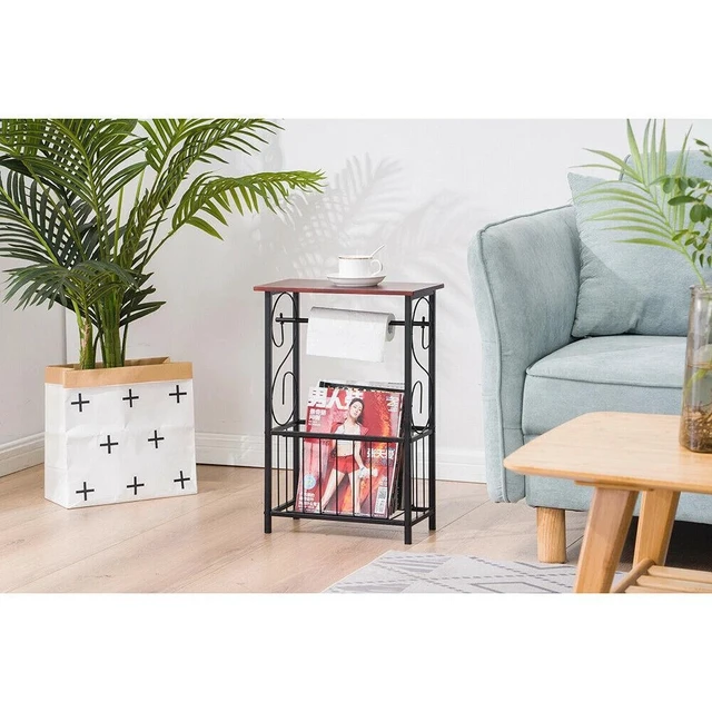 Alt view image 7 of 7 - Bathroom Table Toilet Tissue Paper Holder Stand Rack Magazine Storage Organizer