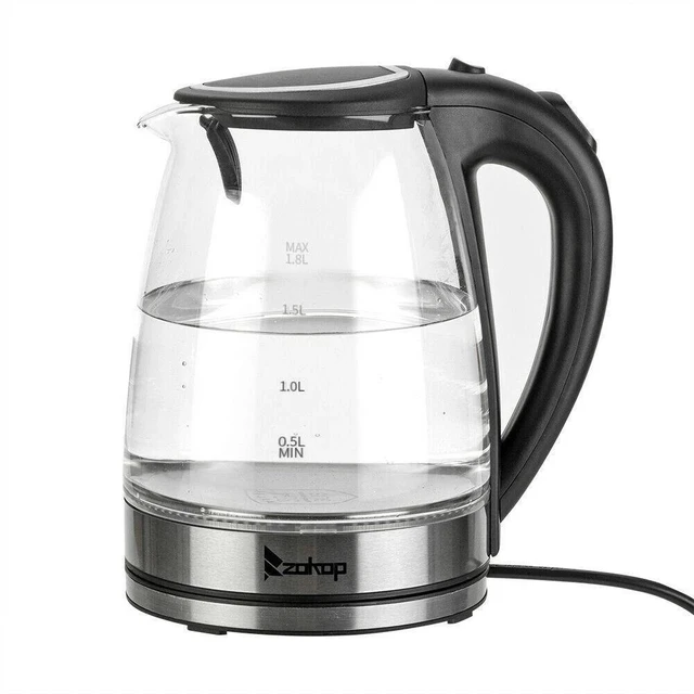 Main image of 1.8L Electric Kettle Glass Water Tea Coffee Fast Boiling Auto Shut-off with LED