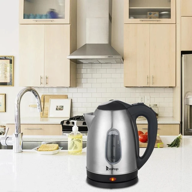 Alt view image 2 of 7 - Boil Hot Water Tea Kettle Safe Stainless Steel 1.5L 1500W Kitchen Home New