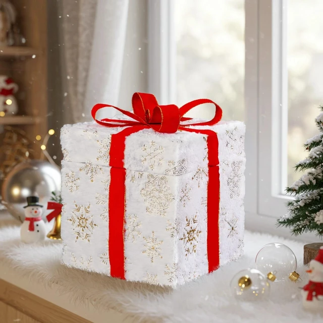 Alt view image 5 of 7 - 12" Motorized Pop-up Gift Box w/ Reindeer Christmas Decor for In/Outdoor Holiday