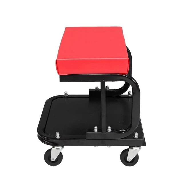 Alt view image 3 of 7 - New Hot Auto Mechanics Work U Rolling Repair Chair Garage Shop Roller Tools
