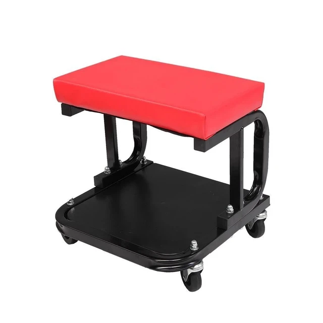 Alt view image 4 of 7 - New Hot Auto Mechanics Work U Rolling Repair Chair Garage Shop Roller Tools