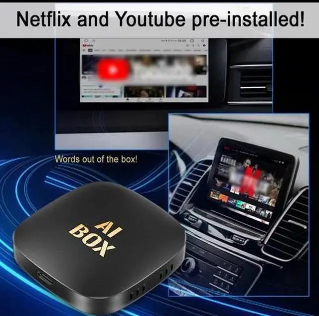 Alt view image 10 of 12 - Wireless CarPlay AI Box Android Auto Adapter WIFI Converter with Netflix YouTube