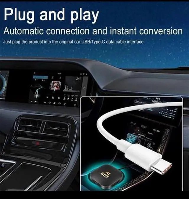 Alt view image 12 of 12 - Wireless CarPlay AI Box Android Auto Adapter WIFI Converter with Netflix YouTube