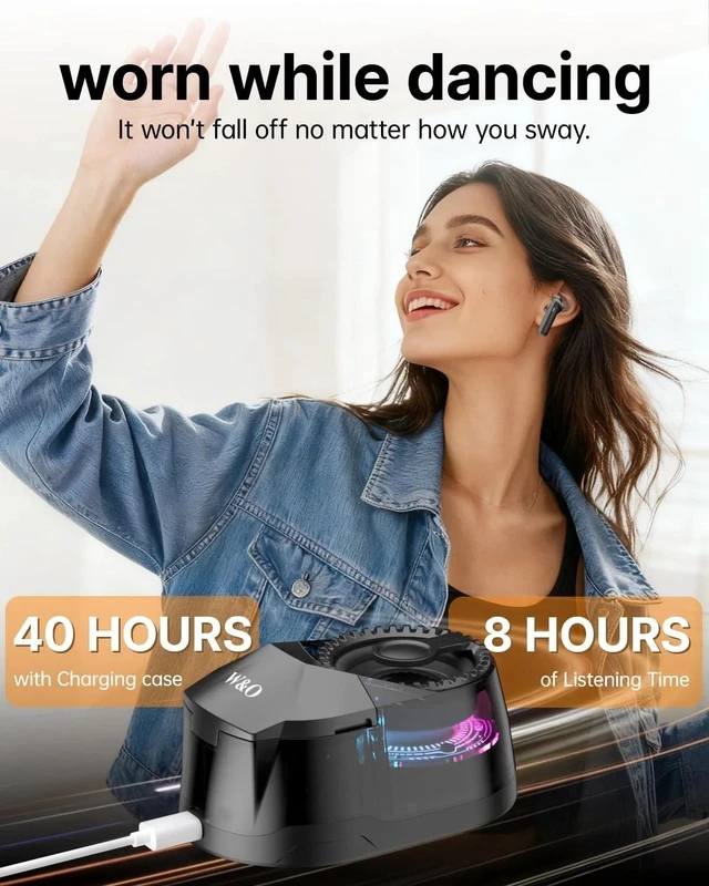 Alt view image 3 of 7 - 3-In-1 Magnetic Portable Speaker, Earbuds, RGB Lighting, 5.4 Bluetooth