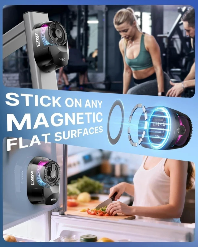 Alt view image 5 of 7 - 3-In-1 Magnetic Portable Speaker, Earbuds, RGB Lighting, 5.4 Bluetooth