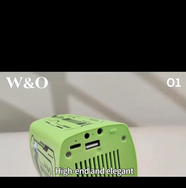 Alt view image 2 of 7 - O1 Portable Video Projector WiFi Bluetooth Home Theater Projector Green