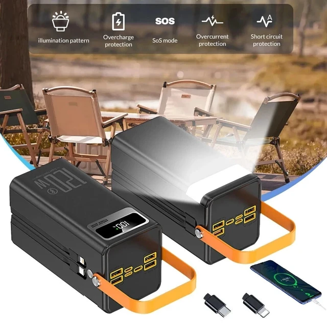 Alt view image 3 of 7 - Portable 50000mAh 120W Power Bank Large Capacity External Battery Fast Charging