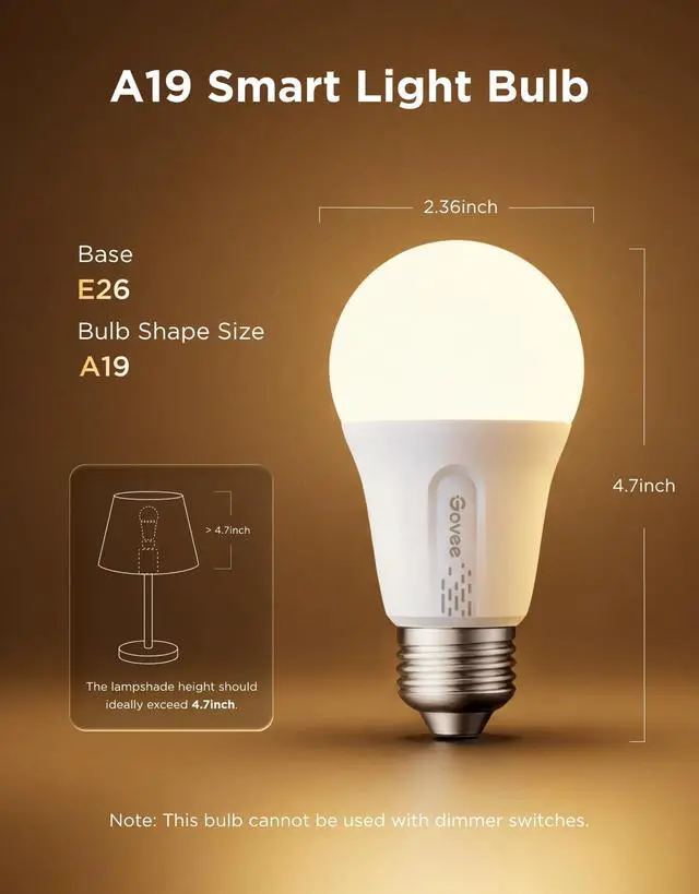 Alt view image 2 of 7 - LED Smart Light Bulbs, 1000LM RGBWW A19 75W E26 Base 2 Pack | Color Changing Light Bulb, Work with Matter Alexa and Google Assistant, Smart Bulbs for Bedroom, Living Room