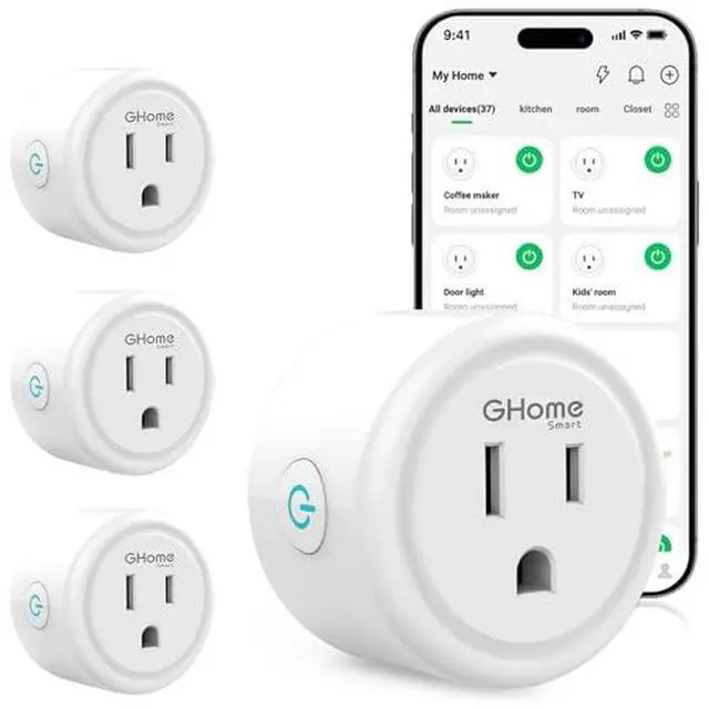 Alt view image 2 of 2 - Plug, WiFi Smart Plugs Work with Alexa and Google Home, Smart Outlet Timer with APP Remote Control, 2.4GHz Wi-Fi Only, No Hub Required, ETL FCC Listed