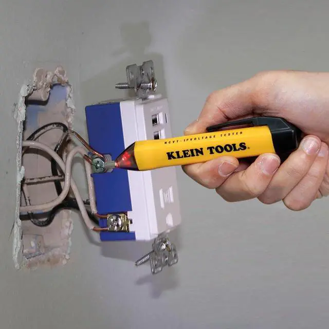 Alt view image 6 of 7 - NCVT1PKIT Electrical Tester Kit with Non-Contact Low Voltage Test Pen, 50 to 1000V AC and GFCI Receptacle Tester, 2-Piece
