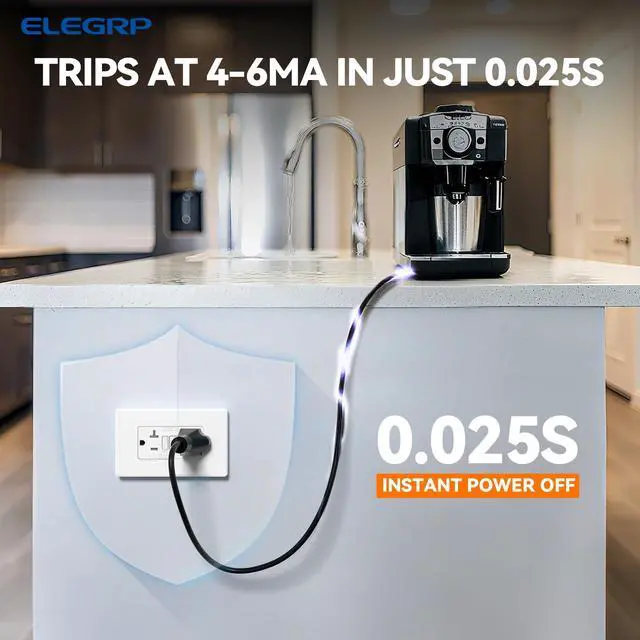 Alt view image 2 of 7 - GFCI Outlet 20 Amp, Self-Test GFI Electrical Outlet with Thinner Design, TR Tamper Resistant GFCI Receptacle, Ground Fault Circuit Interrupters with Wall Plate, UL Listed, Matte White, 1 Pack