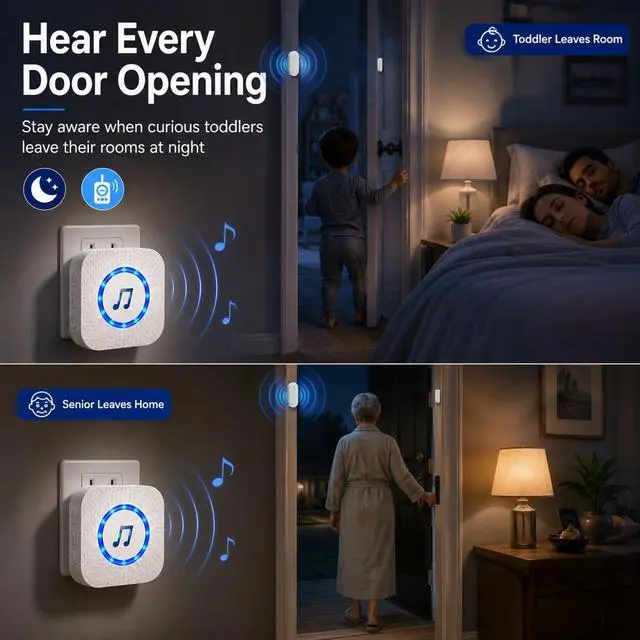 Alt view image 3 of 7 - Door Chime Alarm When Open for Kids Safety, Home and Business | Get an instant chime or alarm when a door opens, with 26 tones and adjustable volume for kids safety, home, and business