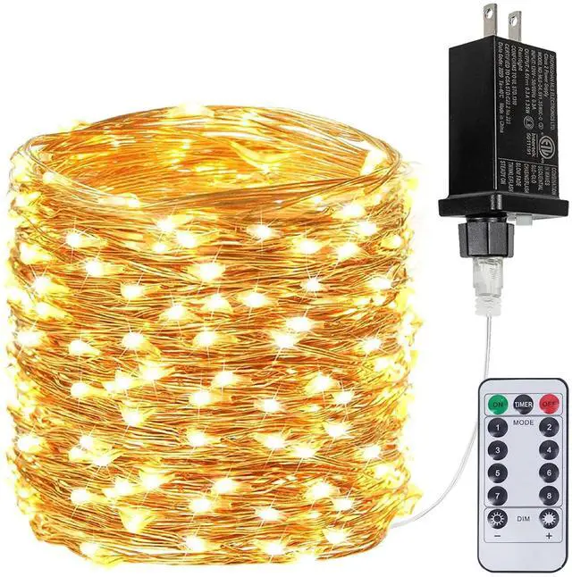 Main image of 99FT 300 LED Fairy Lights with Remote, Plug in Twinkle Light Outdoor Indoor | 8 Modes, Timer, Dimmable, Memory Function, Waterproof Warm White String Lights for Bedroom Garden Party Christmas Decor