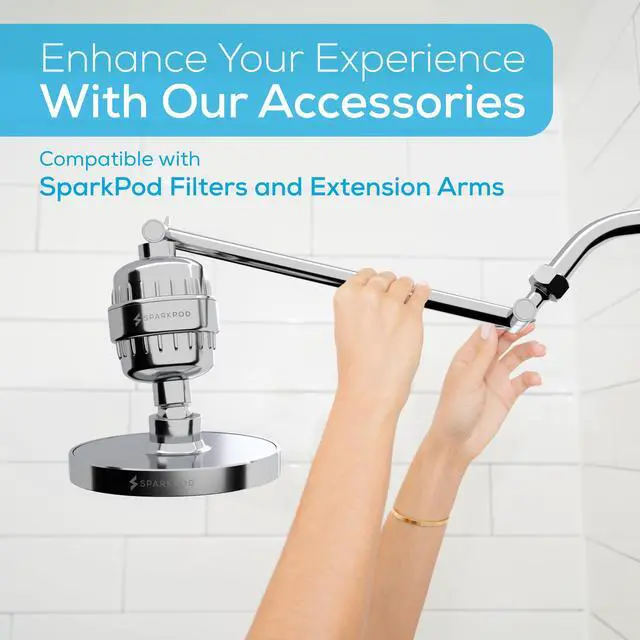 Alt view image 6 of 7 - Rain Shower Head, 6 Inch Round, Luxury Polished Chrome Finish | High Pressure Shower Heads, 90 Nozzles, Adjustable Showerhead, No Tools Needed, Universal Connection