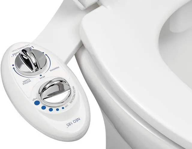 Main image of NEO 185 - Bidet Attachment for Toilet Seat, White | Non-Electric, Dual Nozzle, Self-Cleaning, Adjustable Water Pressure, Rear & Feminine Wash